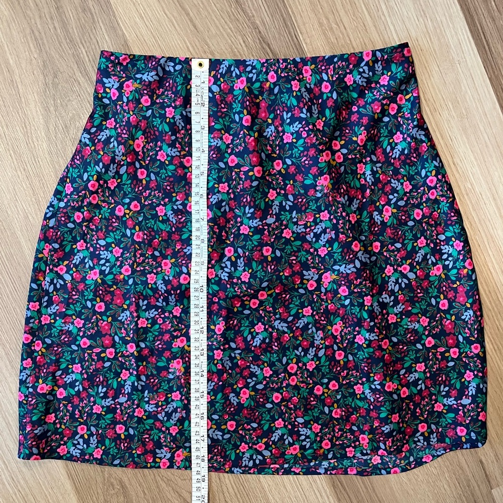 J.Crew Mini Bias-Cut Floral Slip Skirt Satin A-Line 90s French Girl - Picture 8 of 8